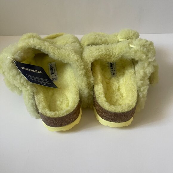 NEW Birkenstock Arizona Big Buckle Shearling Teddy ~ Size 38 ~ Popcorn - Picture 4 of 8